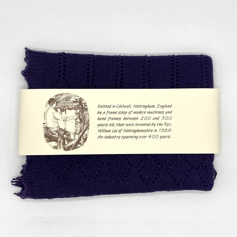 Knitted Wool Stole Bilberry