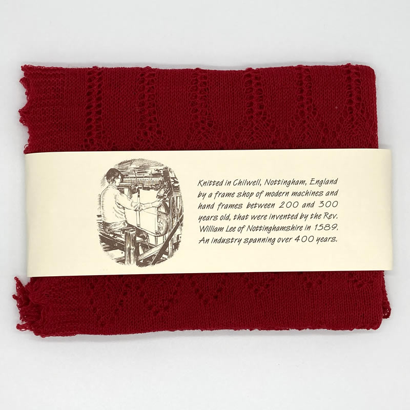 Knitted Wool Stole Cherry
