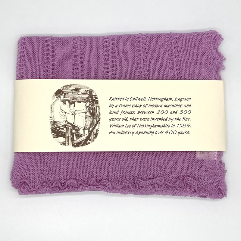 Knitted Wool Stole Parma Pink