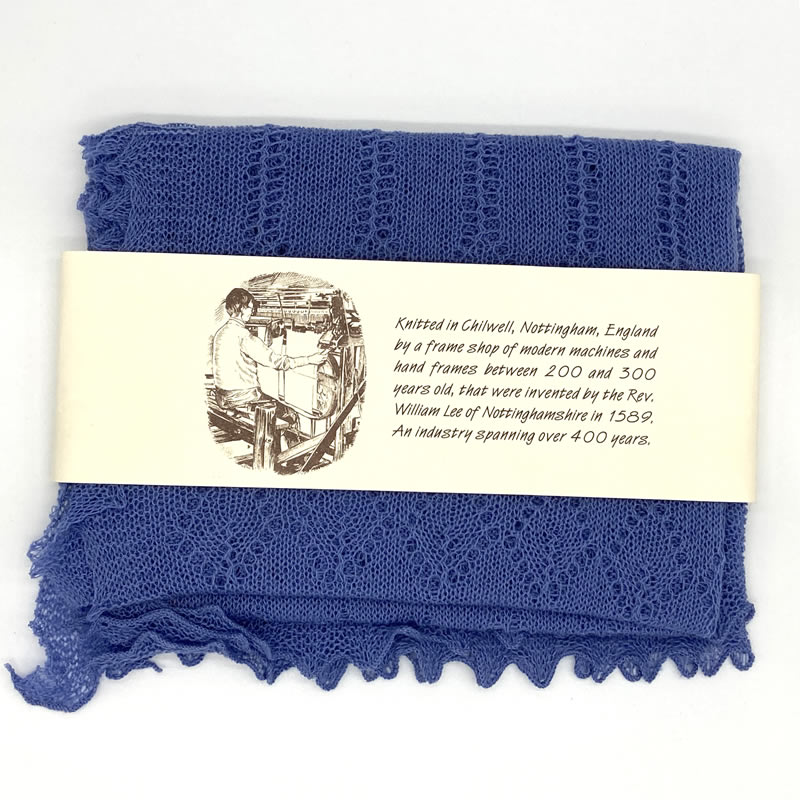 Knitted Wool Stole Saxe Blue