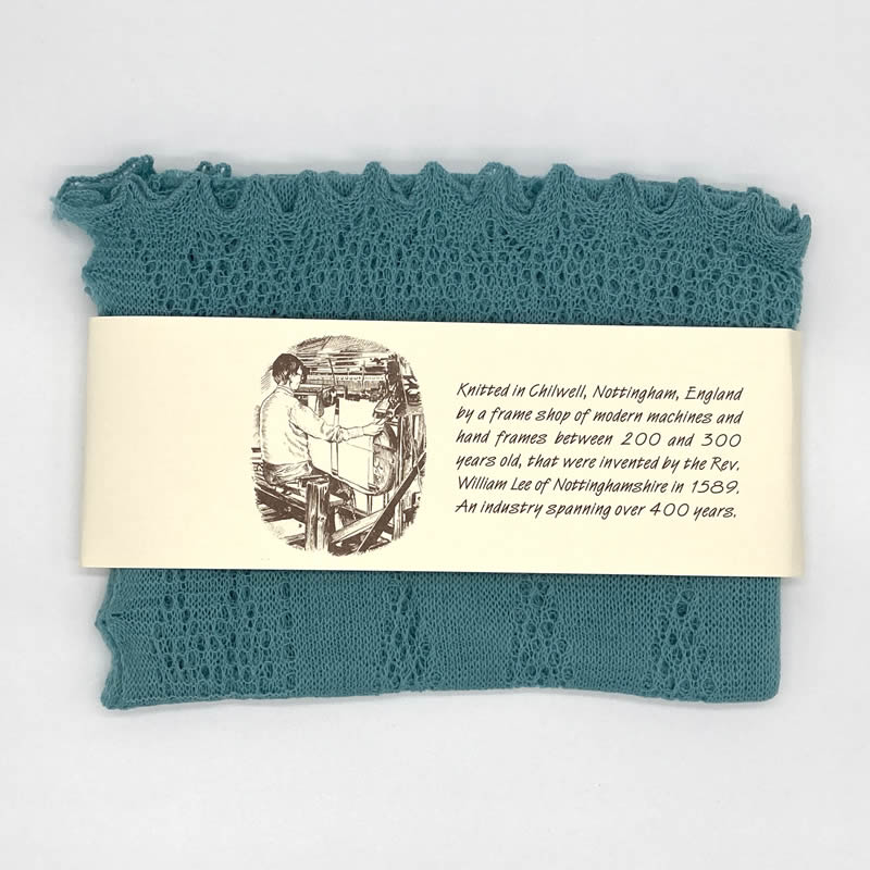 Knitted Wool Stole Turquoise Green