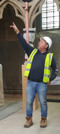 Richard from the contractors Croft in the Chapter House