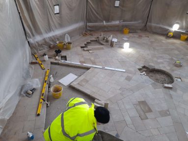 Relaying of the Chapter House floor