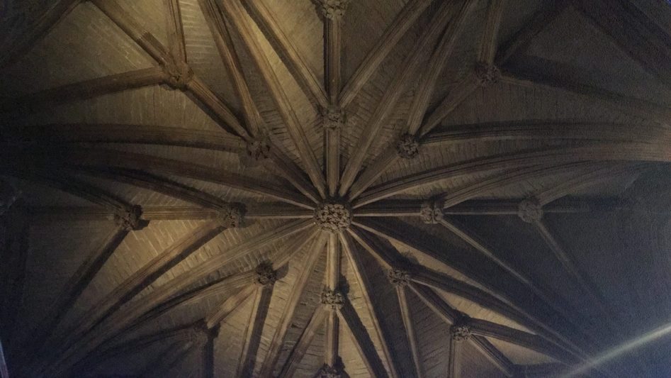 Testing new lights in the Chapter House