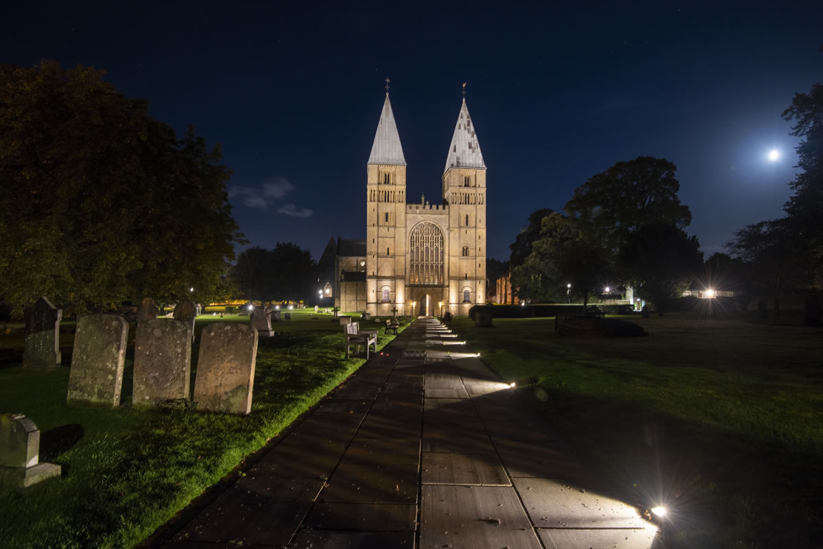 Southwell Minster - floodlit
