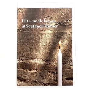 I lit a candle for you at Southwell Minster card